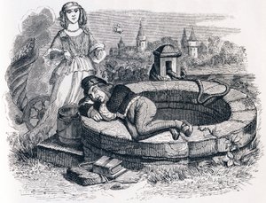 La fortuna e il bambino - Favole di La Fontaine da Grandville