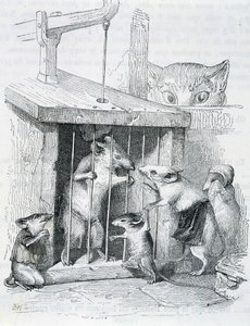 Topo intrappolato circondato dalla sua famiglia strappata - di Grandville da Grandville