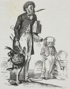 Perché togliere la museruola alle bestie?, caricatura di Jean-Jacques Grandville, litografia da Poliorama Pittoresco da Grandville