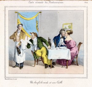 La carta vivente del ristoratore: Un manzo alla moda e una quaglia da Grandville