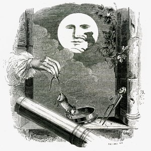 Un animale nella luna: favola di La Fontaine illustrata da Grandville