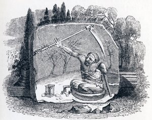 La morte e il disgraziato - Favole di La Fontaine da Grandville