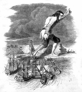 Illustrazione per I viaggi di Gulliver scritto da Jonathan Swift