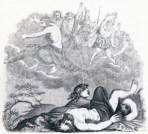 Giove e i tuoni (Jupiter et les tonnerres) - Favole di La Fontaine da Grandville