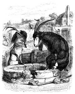 La volpe e la capra: favola di La Fontaine illustrata da Grandville da Grandville (1803 47)