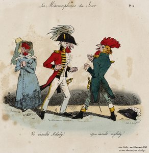Le metamorfosi del giorno, n. 8 (litografia colorata a mano) da Grandville