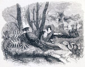 Filomela e Progne - Favole di La Fontaine da Grandville