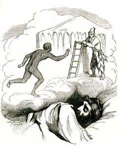 Le avventure di Robinson Crusoe di Daniel De Foe, fine XIX secolo (incisione) da Grandville (1803 47)