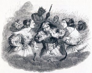 Il mal sposato - Favole di La Fontaine da Grandville