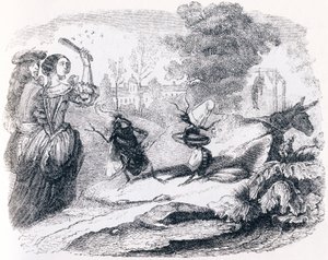 La mosca e la formica (La mouche et la fourmi) - Favole di La Fontaine da Grandville