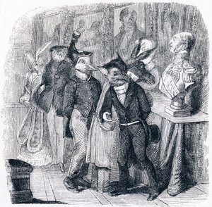 La volpe e il busto - Favole di La Fontaine da Grandville