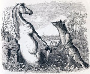 Il cavallo e il lupo (Le cheval et le loup) - Favole di La Fontaine
