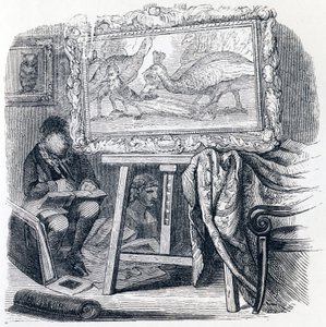 Il ghiandaio si adorna con piume di pavone - Favole di La Fontaine da Grandville