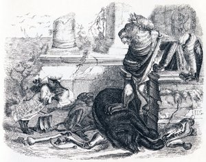 La corte del leone - Favole di La Fontaine da Grandville