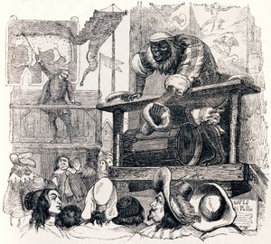 La scimmia e il leopardo - Favole di La Fontaine da Grandville
