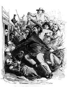 Gli azionisti, incisione dopo un disegno di Jean Ignace Isidore alias JJ Grandville