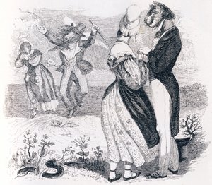 Il torrente e il fiume - Favole di La Fontaine da Grandville