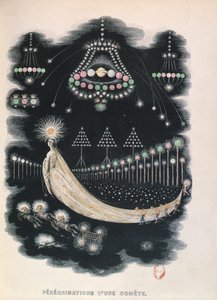 Peregrinazione di una cometa, probabilmente un souvenir della Cometa di Halley nel 1834. 1849