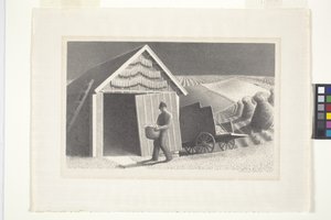 Tempo di semina e raccolto da Grant Wood
