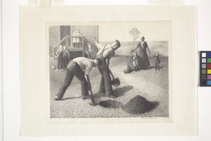 Gruppo di piantagione di alberi da Grant Wood