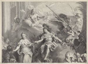 Allegoria del potere di Luigi XIV da Gérard Edelinck