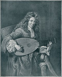 Charles Mouton, c1626-1710. Liutista e compositore francese, 1909 da Gérard Edelinck
