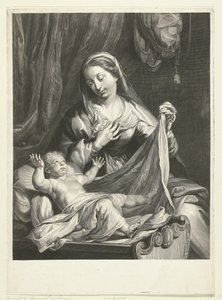 Maria con Bambino Gesù nella mangiatoia da Gérard Edelinck