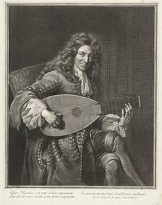 Ritratto del compositore Charles Mouton da Gérard Edelinck