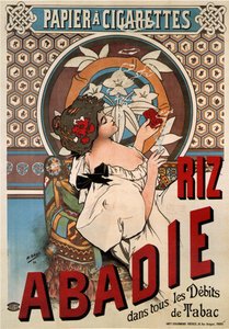 Poster pubblicitario per la carta velina Abadie