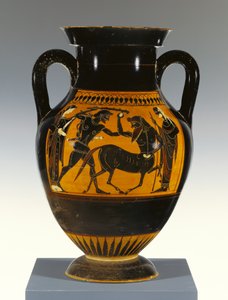 Anfora attica a figure nere con Eracle che attacca il centauro