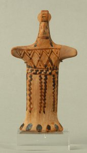 Figurina di una femmina in piedi, laboratorio beotico, Periodo Arcaico da Greek