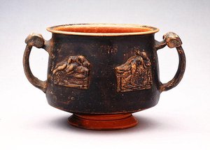Kantharos con rilievo, trovato a Pergamo, c.100 a.C. da Greek