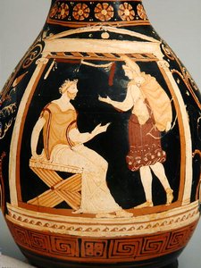 Oinochoe (Forma III), 340-320 a.C. (dettaglio)