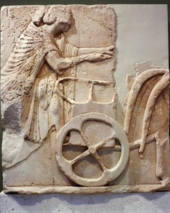 Rilievo di corridore sul suo carro, 520 a.C.