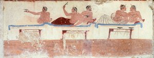 Scena di simposio, c.480-490 a.C. (affresco)