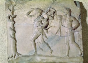 Tavoletta raffigurante Ercole che porta via il Tripode Delfico davanti ad Apollo