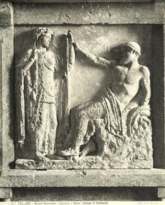 Zeus e Hera, metopa dal Tempio E a Selinunte, Sicilia da Greek
