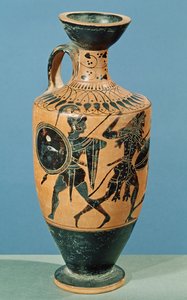 Lekythos in Stile Attico, raffigurante Ercole e le Amazzoni da Greek School