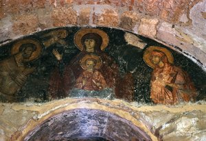 Madre di Dio, affresco del nartece, Chiesa di Afendiko, Monastero di Brontochion