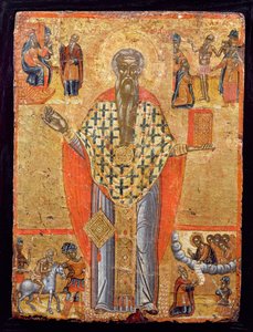 San Charalambos, icona, dalla Macedonia, fine XVI secolo da Greek School