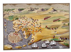 Vari assedi di Missolungi e la morte di Lord Byron (1788-1824) nel 1824, dalla Storia Illustrata della Guerra d