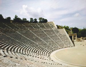 Vista del teatro, c.360 a.C. da Greek School
