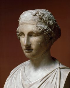 Ritratto di Saffo (scultura in marmo) da Greek or Roman