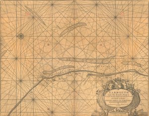 Carta di Yarmouth e delle sabbie circostanti, c.1700