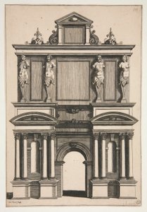 Progetto per un Arco con Quattro Figure di Termine