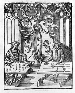 Arti liberali: Aritmetica - in “Margarita Philosophica” di Gregor Reisch (1467-1525). Basilea