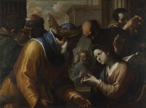 Cristo che disputa con i dottori, 1660s da Gregorio Preti