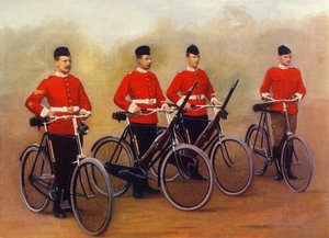Ciclisti - Lancashire Fusiliers, 1900 da Gregory and Co