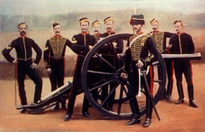 Sergenti della Royal Horse Artillery con un cannone da 12 libbre da Gregory and Co