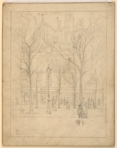 Veduta di una strada di Parigi da Griffith Baily Coale